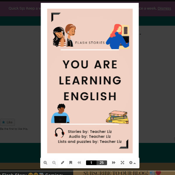 Flipbook version cover photo You Are Learning English